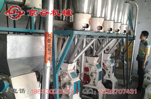 行唐客户安装19吨小麦面粉机-03.jpg